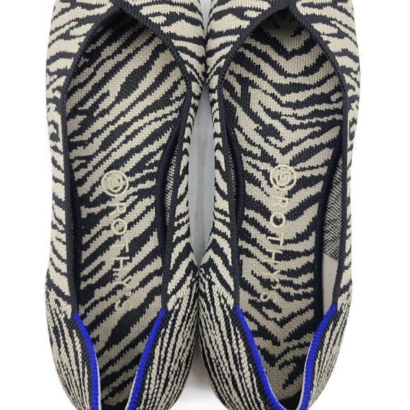 Rothy's The Flat Zebra Print Womens 10.5 Shoes Ballet Retired - Picture 7 of 9